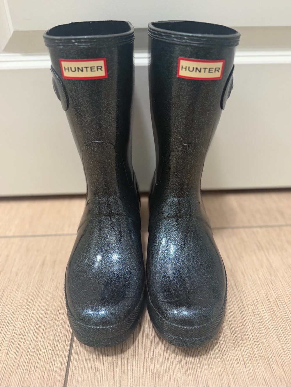 Hunter Women’s Short Glitter Rain Boots